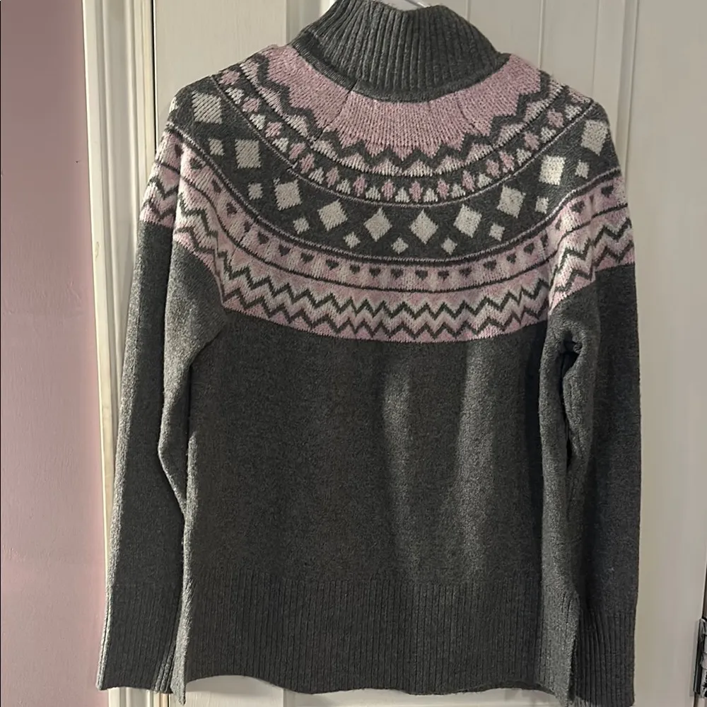Gray Fair Isle Women's Sweater - Image 5