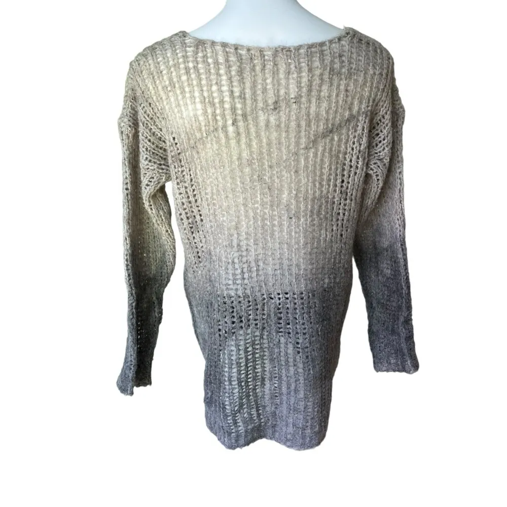 Vicolo Northland (Italy) Loose Knit Wool/Alpaca Blend Ombré Sweater Size M - Image 2