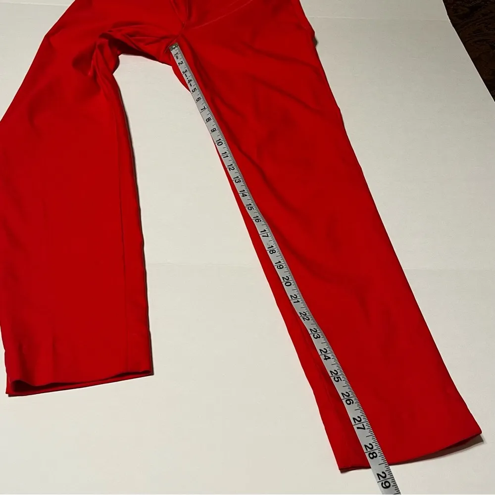 J. McLaughlin Women SZ 6 Coral Pink Side Zipper Closure Stretch Dress Pant *FLAW - Image 9