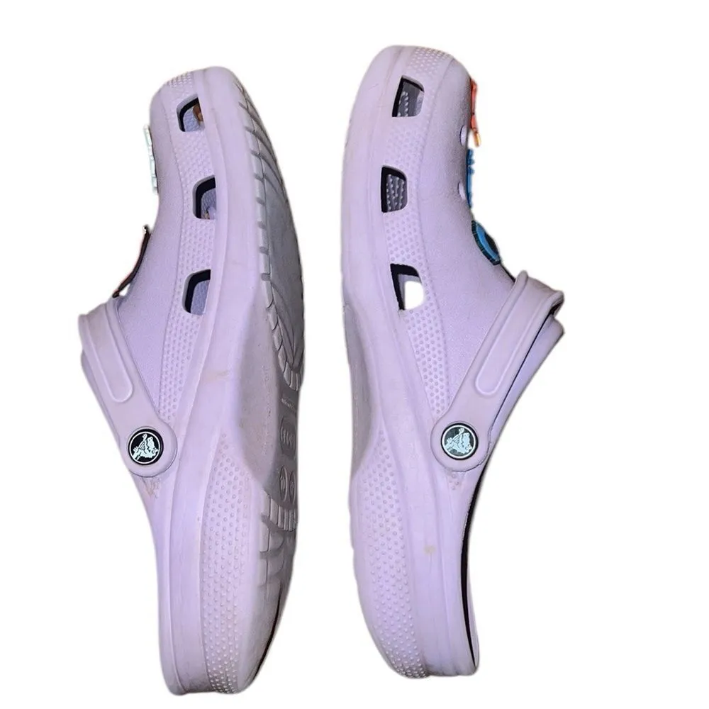 Clogs Purple Mules with Fun Charms Size 10 - Image 3