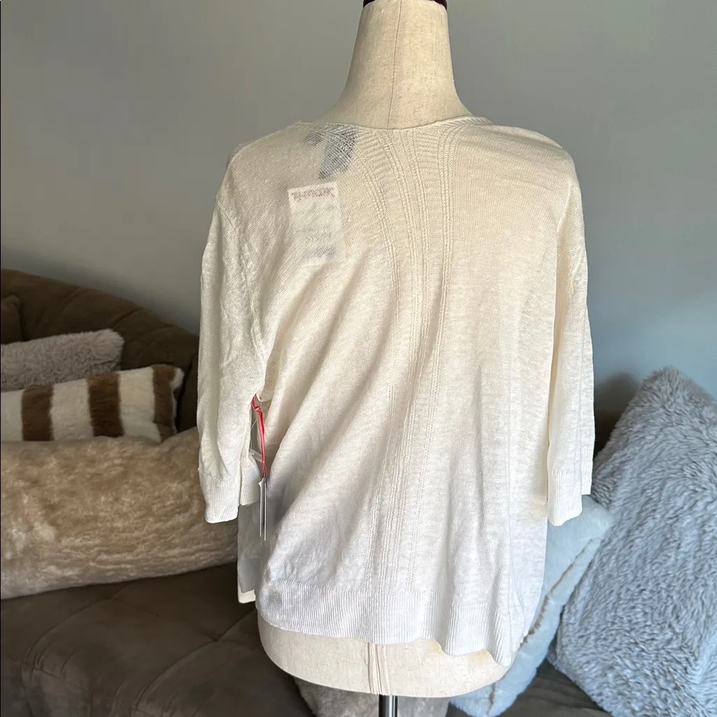 Cynthia Rowley white Open-Front Cardigan - Image 3