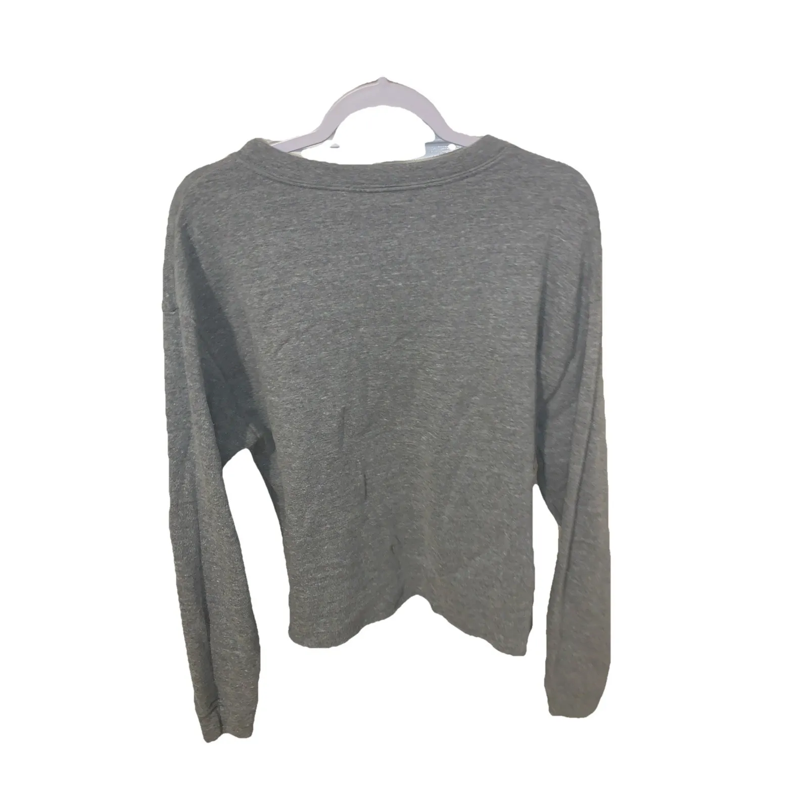 Letluv women's sweater, grey, medium size, polyester and cotton 0027 Gray - Image 2