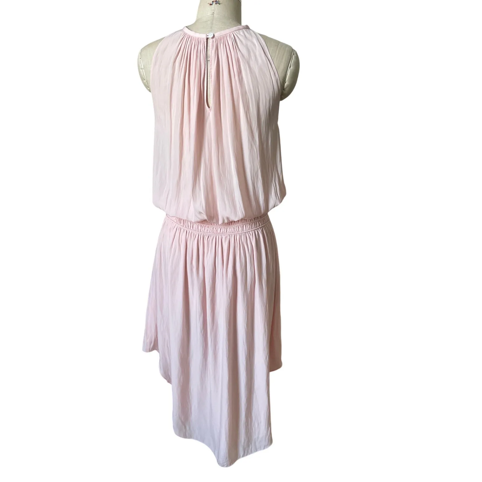 RAMY BROOK Audrey Halter Drop Waist Midi Dress In Powder Pink Medium - Image 3