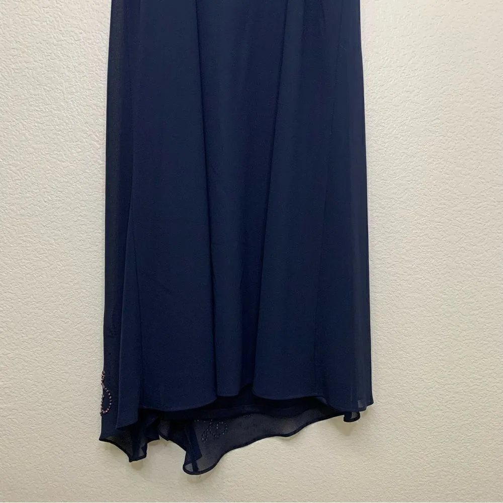 R&M Richards 2 Pieces Blue Embellished Cardigan Dress, Size 20W - Image 7