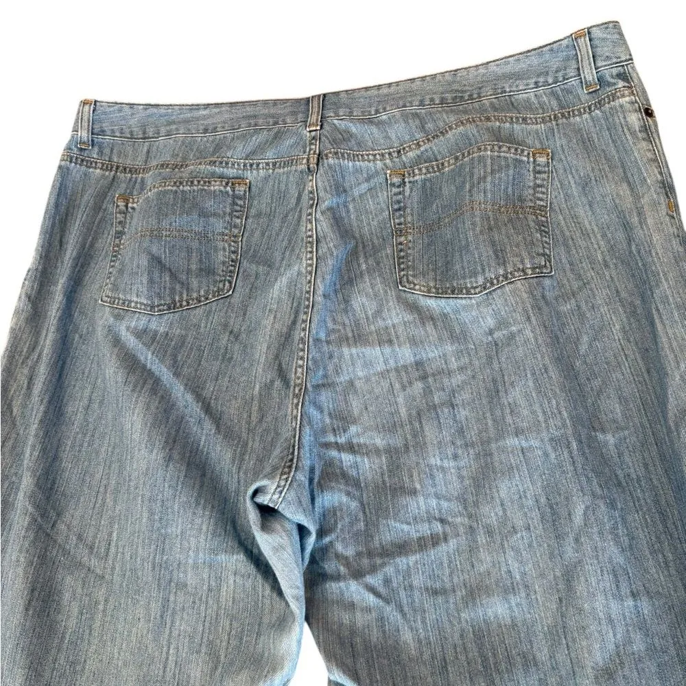 LL Bean Jeans Classic Fit Straight Leg Pima Cotton Women Size 20W Regular Blue - Image 3