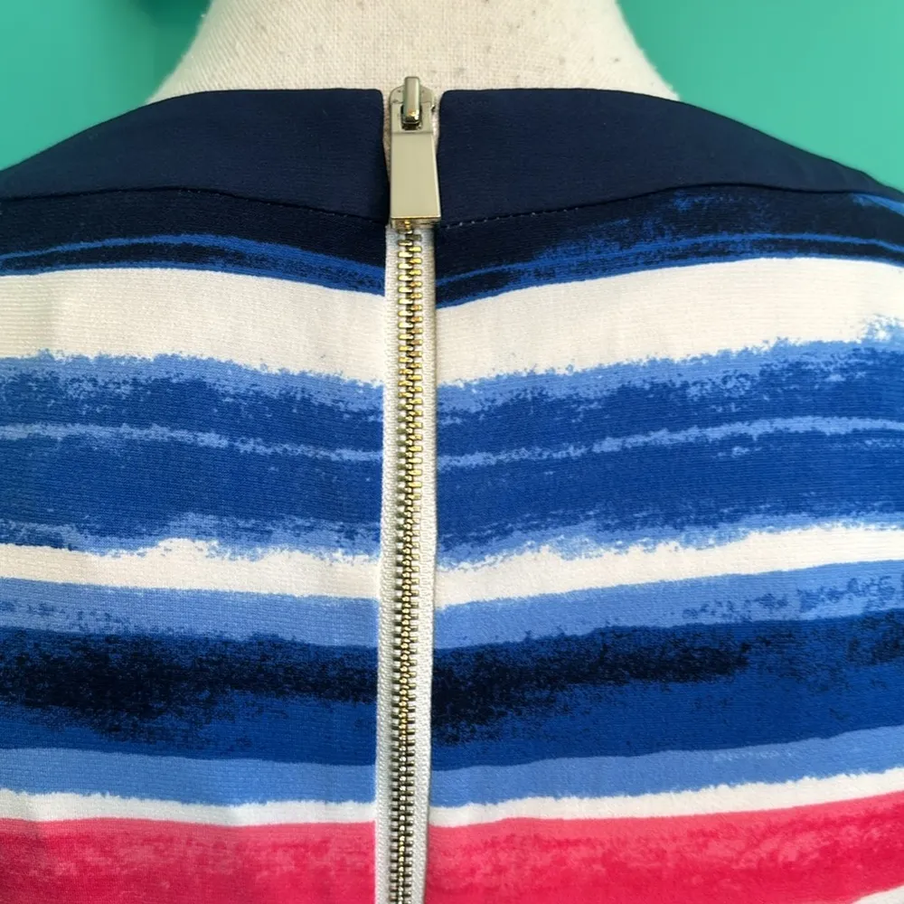 Vince Camuto  Striped Dress, Zipper Back - Image 8