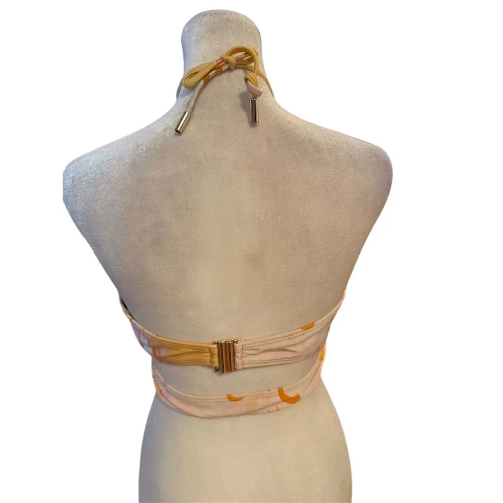 River Island Women's Halter Bikini Top Size 4 Multicolor Abstract - Image 2