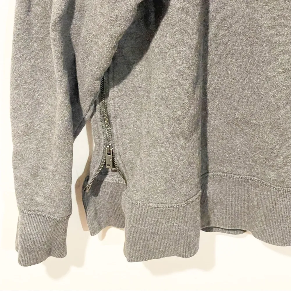 Ugg Size Medium Grey Crewneck Zip Sides Cotton Crewneck Sweatshirt Pullover - Image 2