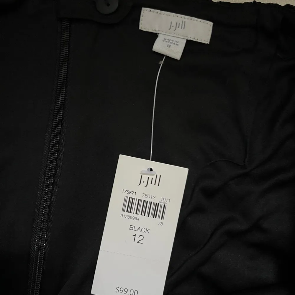 NWT J Jill Black Eyelet Professional Work Pencil Skirt Size 12 - Image 5