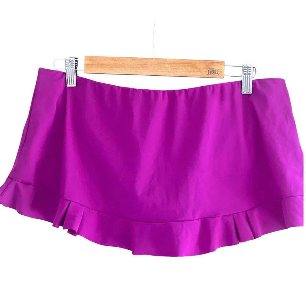 Profile by Gottex Women's Starlet Skirted Hipster Bikini Bottom Purple Size M - Image 9