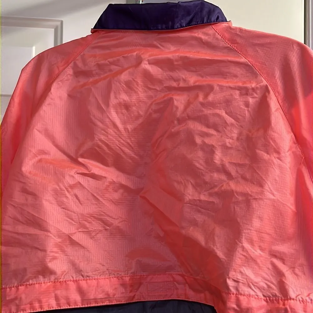 L.L.Bean  Salmon/Grey HalfZip Pullover Long Sleeve Adjustable Windbreaker-Medium - Image 12