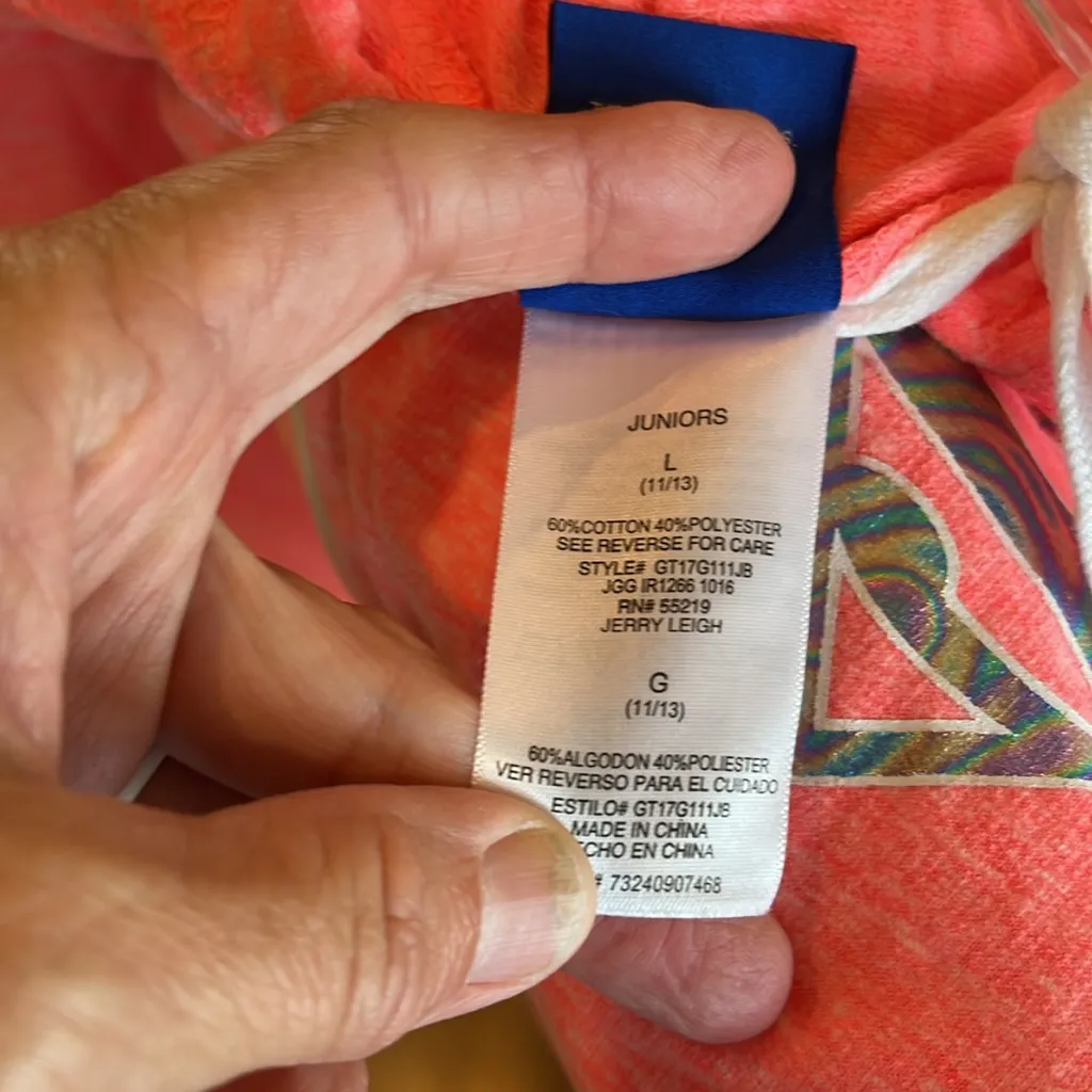 Superman Jacket Bright Coral Comfy Hooded Zip New - Image 15