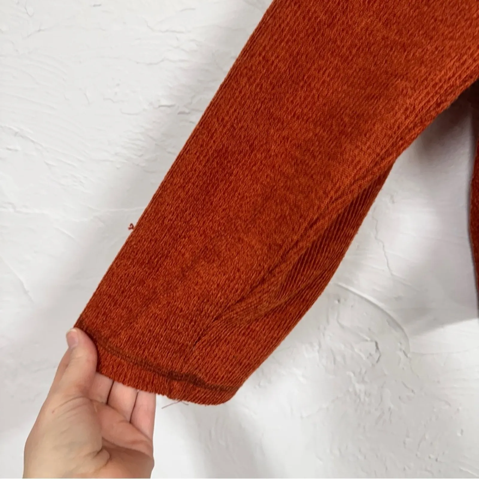Urban Outfitters Orange Chunky Knit Oversized Sweater Womens L Casual Fall - Image 2