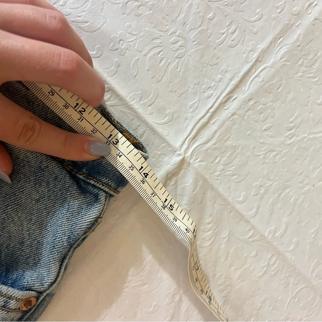 Zara Blue Denim Trousers - Image 4