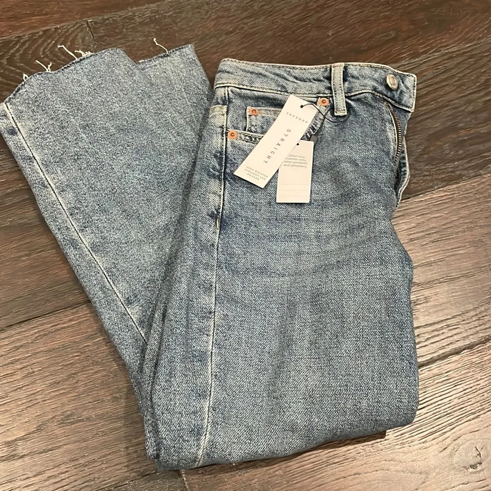 NWT Topshop petite high waisted straight leg jeans 25 x 28 l - Image 2