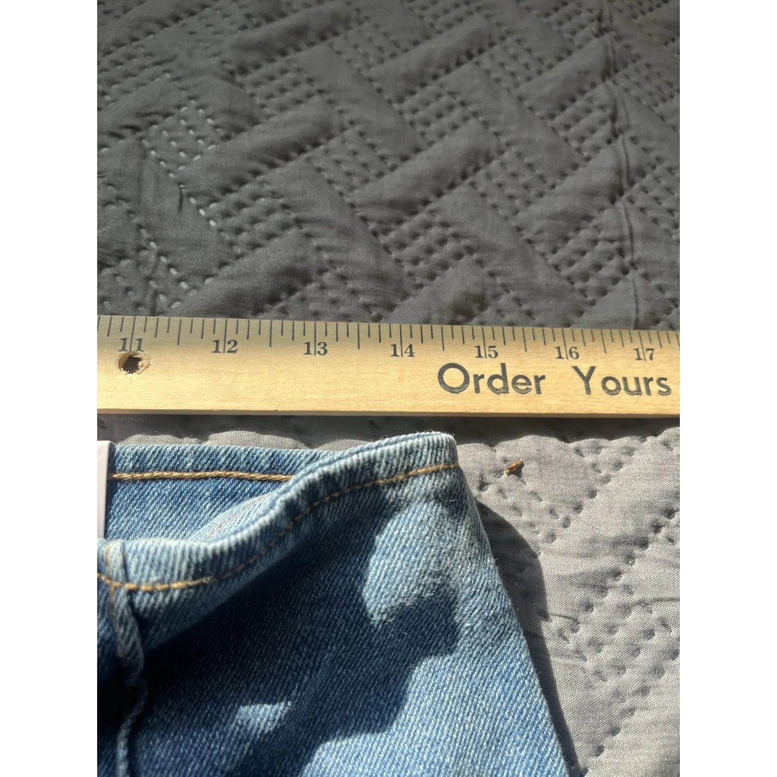 Sonoma goods for life Sz 11/30W mid rise exposed button fly wide leg denim jeans - Image 4