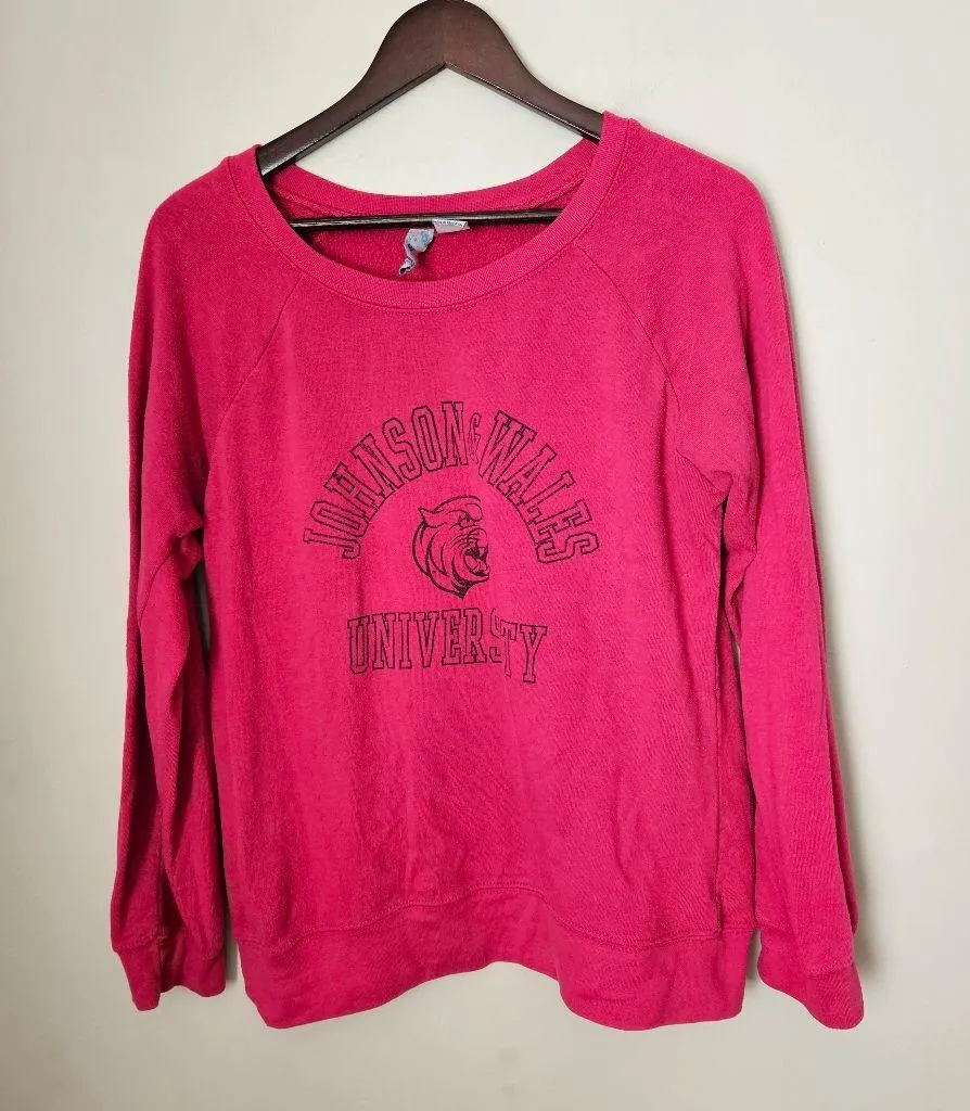 Johnson & Wales University Pink Crewneck Sweatshirt MV Sport Women’s Large JWU - Image 1