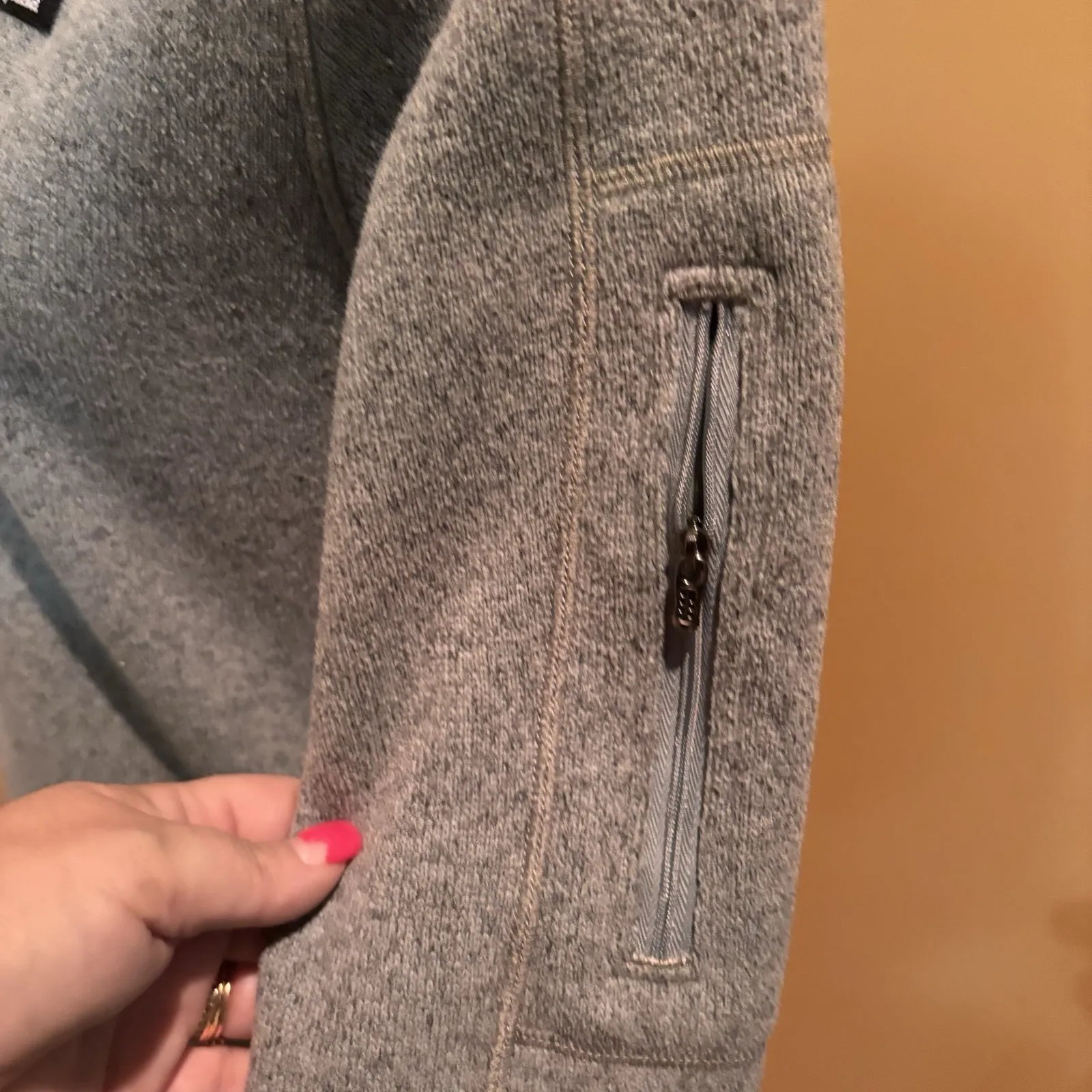 Patagonia Better Sweater Women's 1/4 Zip Fleece Green Gray Heather Medium - Image 5