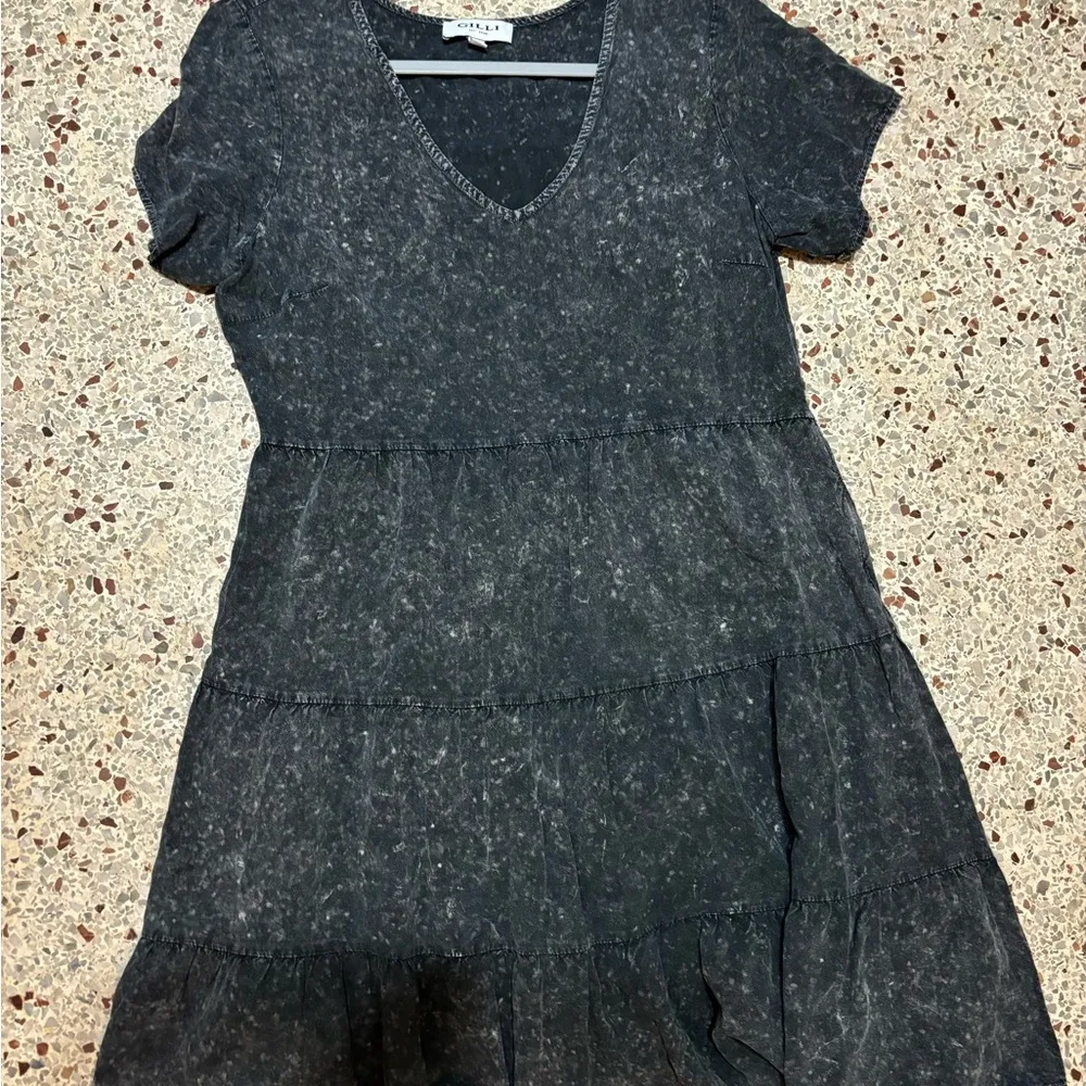 Gilli Washed Baby Doll Mini Dress medium Black - Image 6