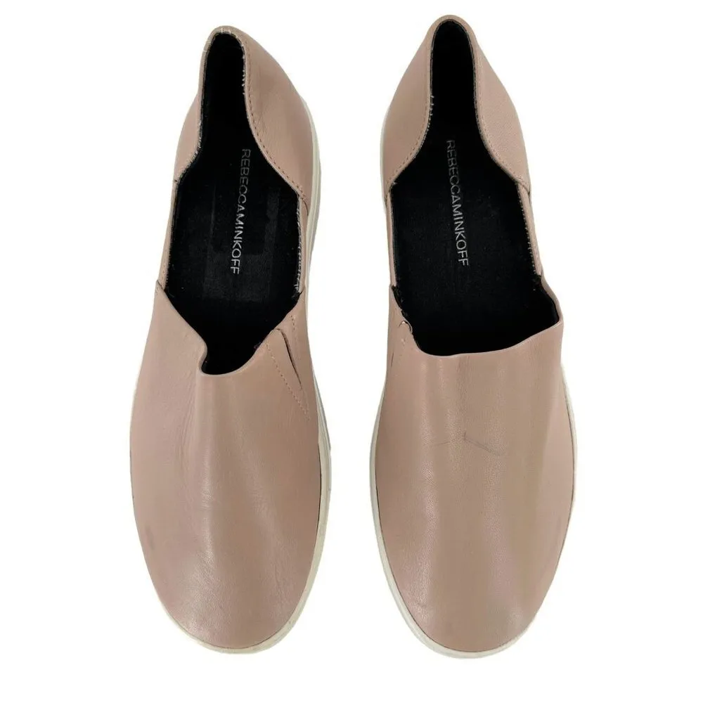 Rebecca Minkoff Nana Nude Leather Slip-On Sneakers Women's Size 9.5 Casual Shoes - Image 2
