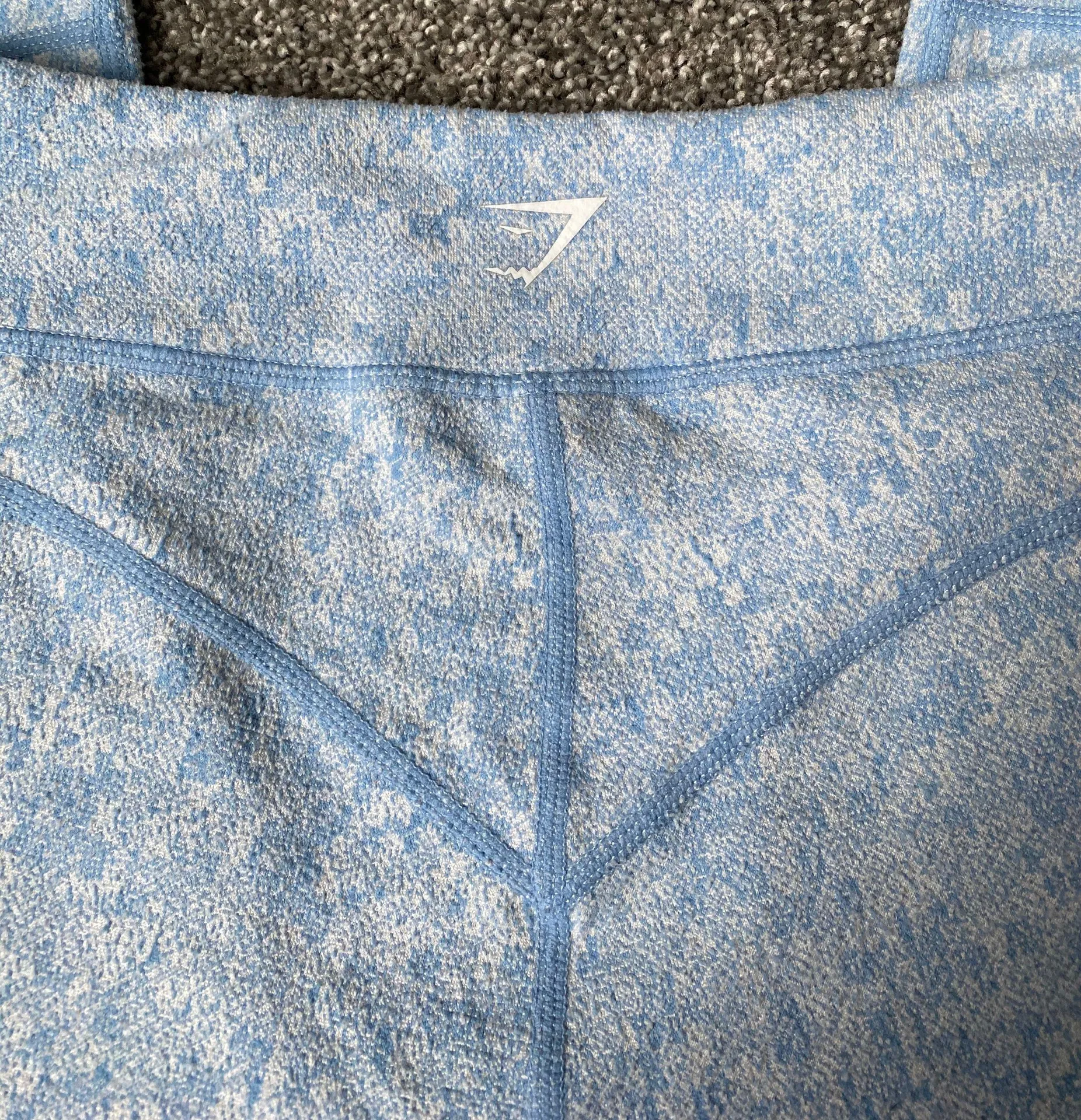 Fleur Texture Leggings Blue - Image 4