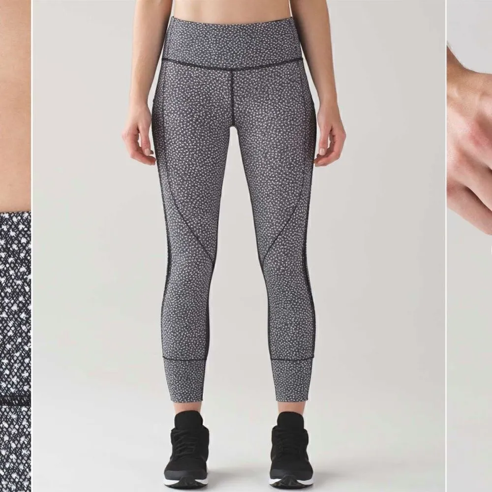 Lululemon Hit It 7/8 Tight 25" Frozen Fizz White Black / Black Size 4 - Image 6