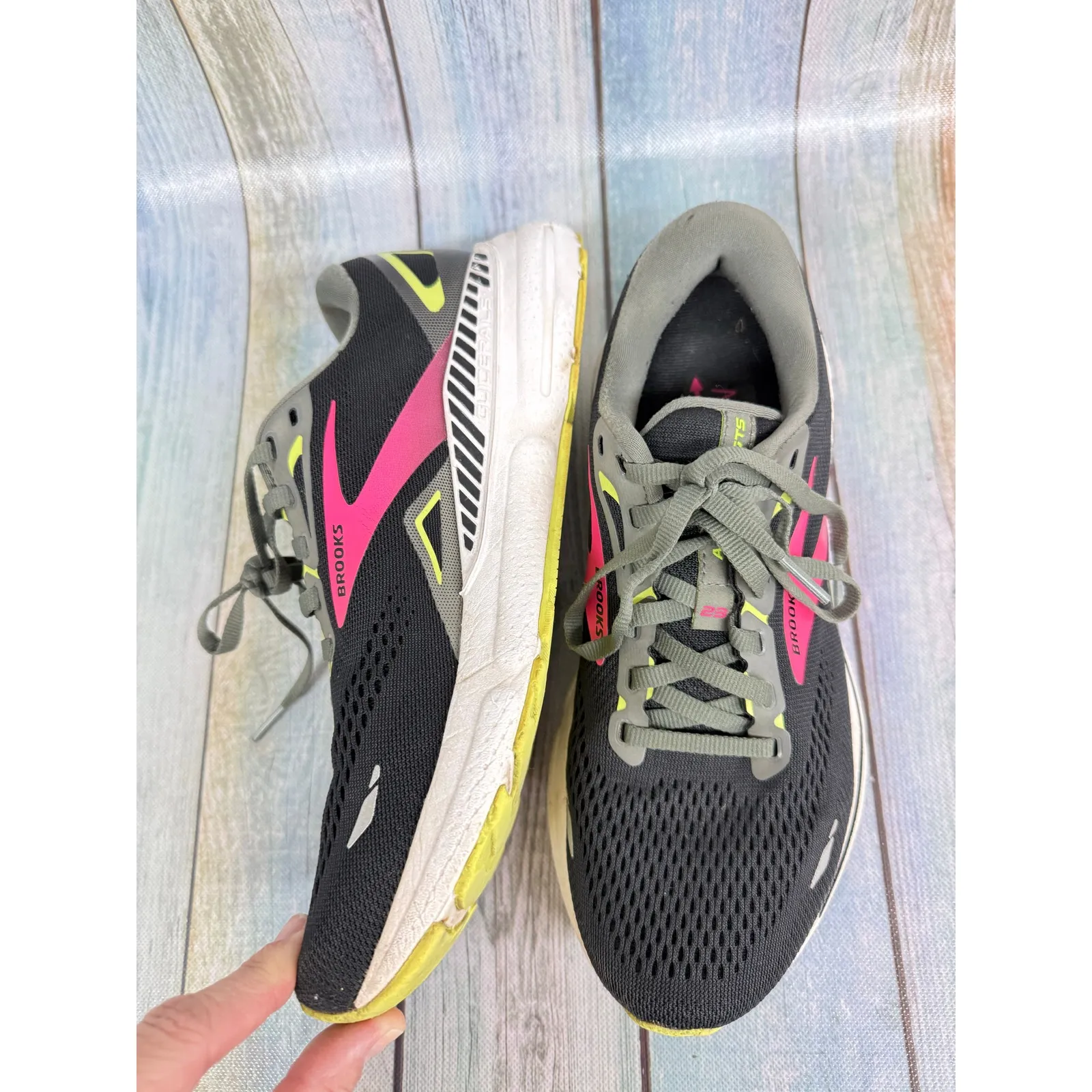 Brooks Running Shoes Adrenaline CTS Women's Size 9 Black Pink Trainers Sneakers - Image 3