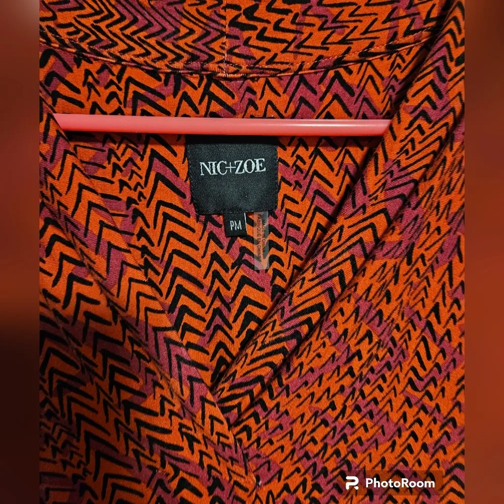 Nic+Zoe Multicolored Long Sleeve Blouse - Image 3