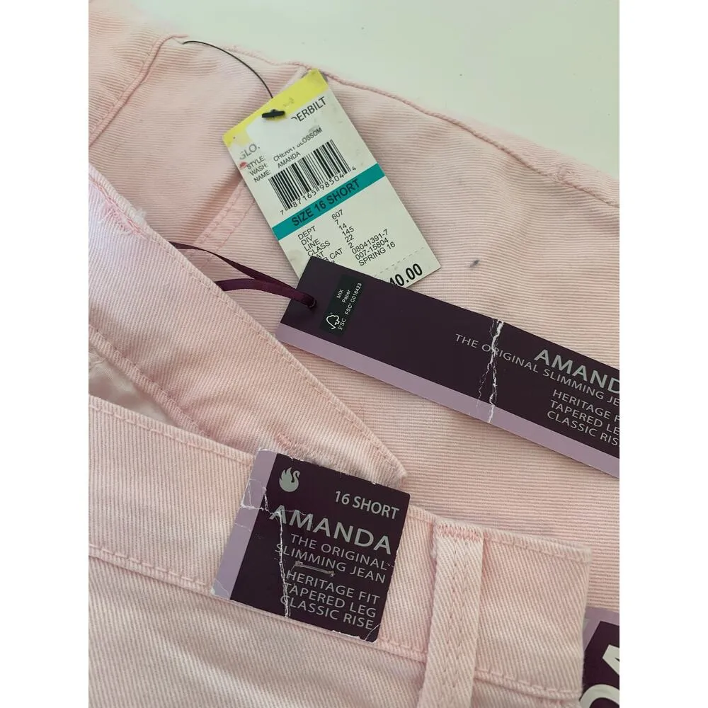 Gloria Vanderbilt Amanda Jeans pink 16 short - Image 4
