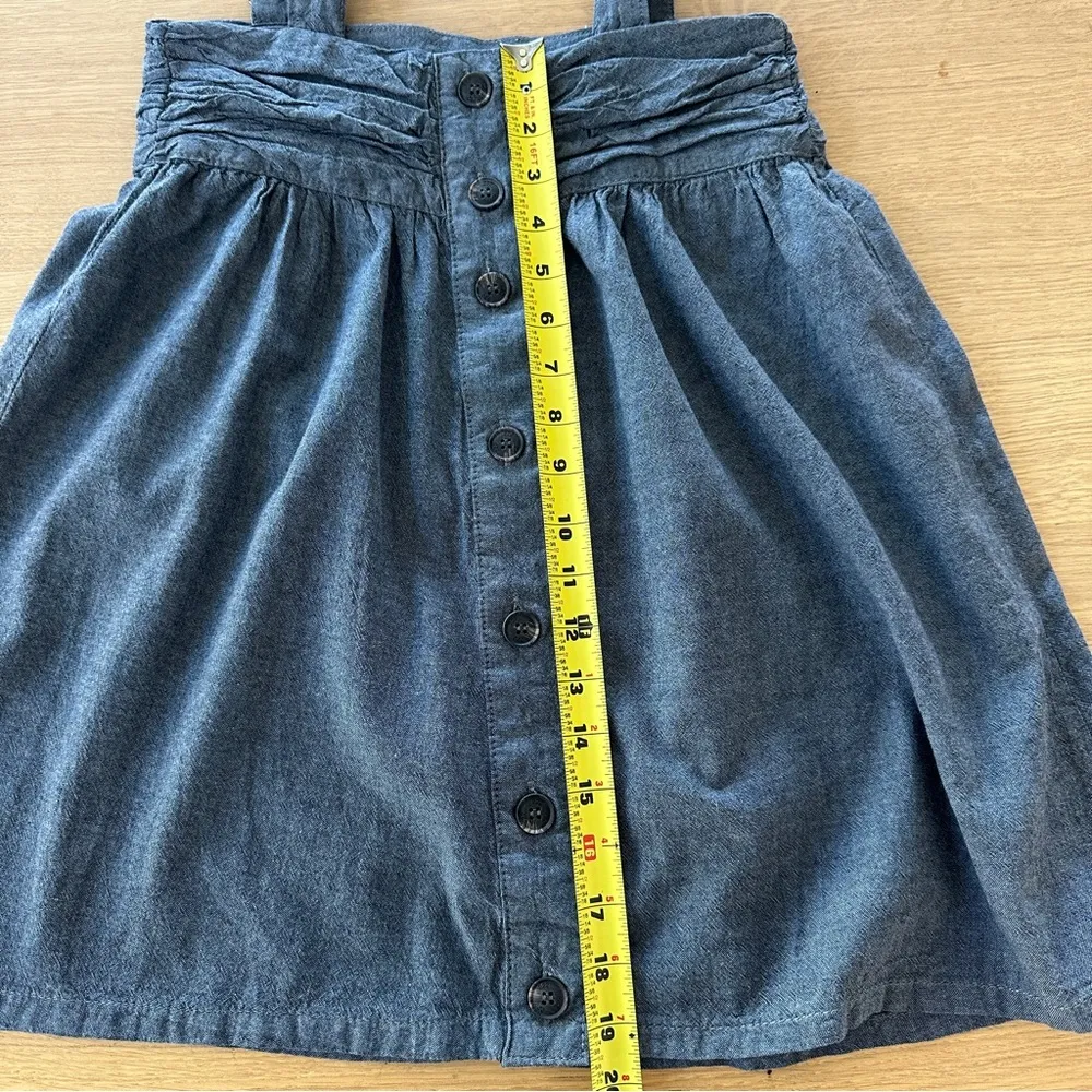 100% Cotton Blue Overalls Mini Skirt Sz 3/4 Adam Levine Twee Preppy Coquette - Image 8