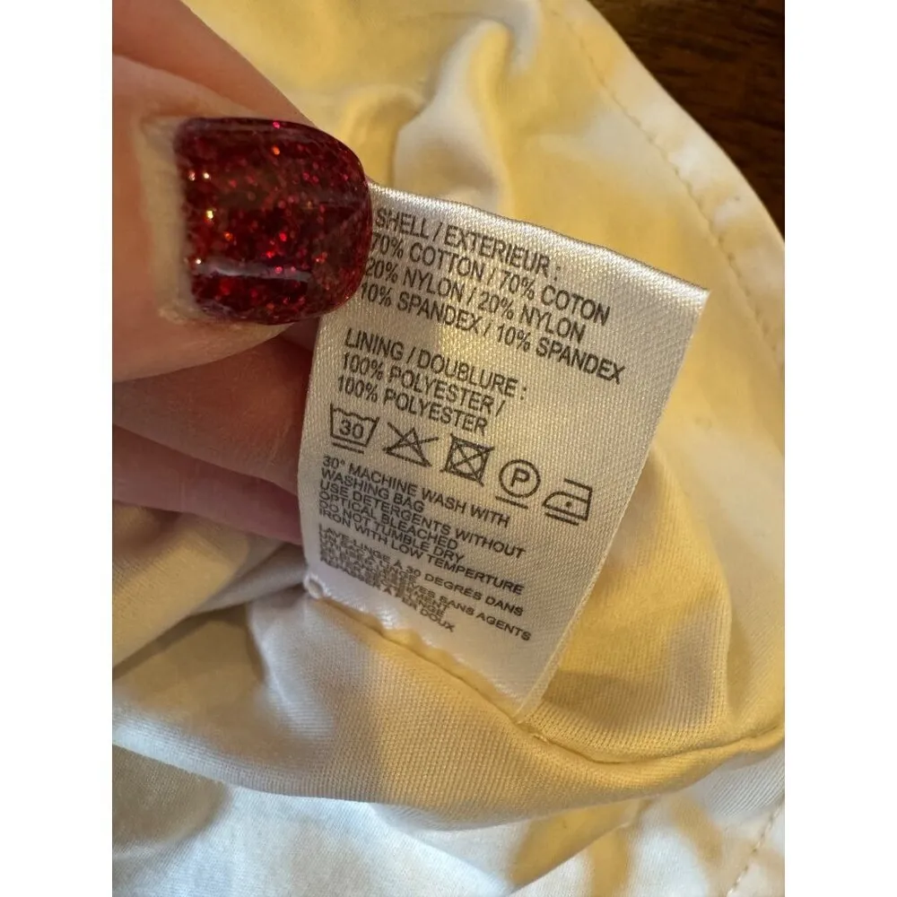 Ganni Shirt Women XS‎ Ivory Lace Sleeveless Scoop Neck Peplum Top Boho - Image 12