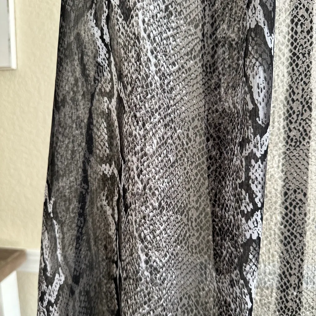 Snakeskin Print Longline Vest Women’s Small Open Front Layering Duster - Image 8