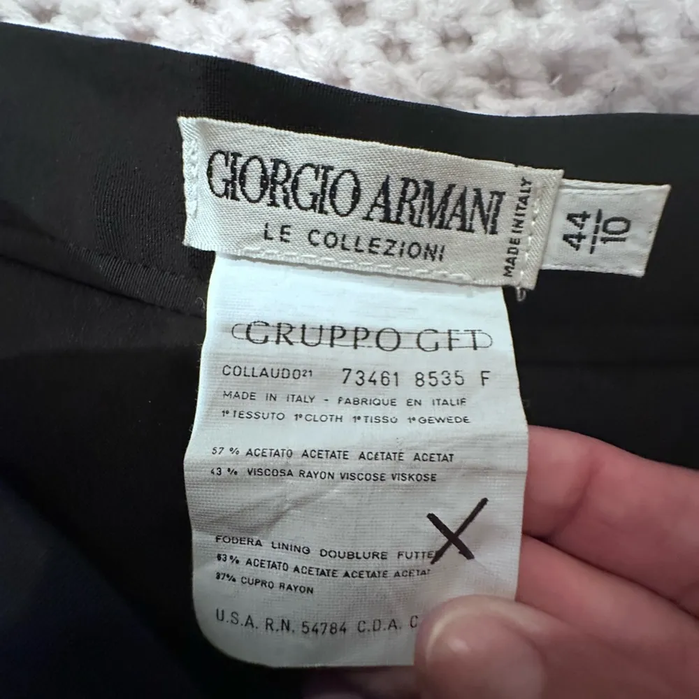 GIORGIO ARMANI LE COLLEZIONI SIZE 10 USA 44 Italy Black Trousers open down - Image 8