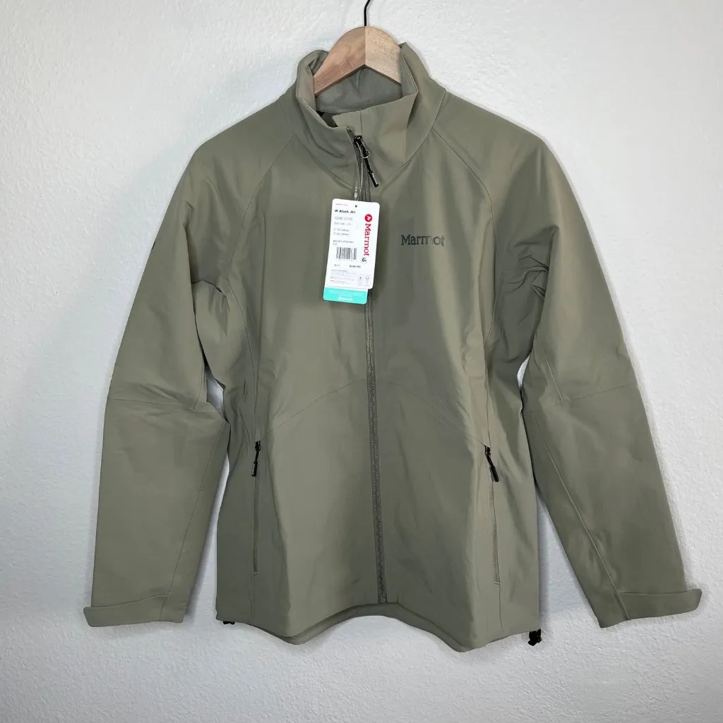 Marmot Womens Alsek Jacket Size Large Sage Green Soft Shell Outdoor Coat - Image 11