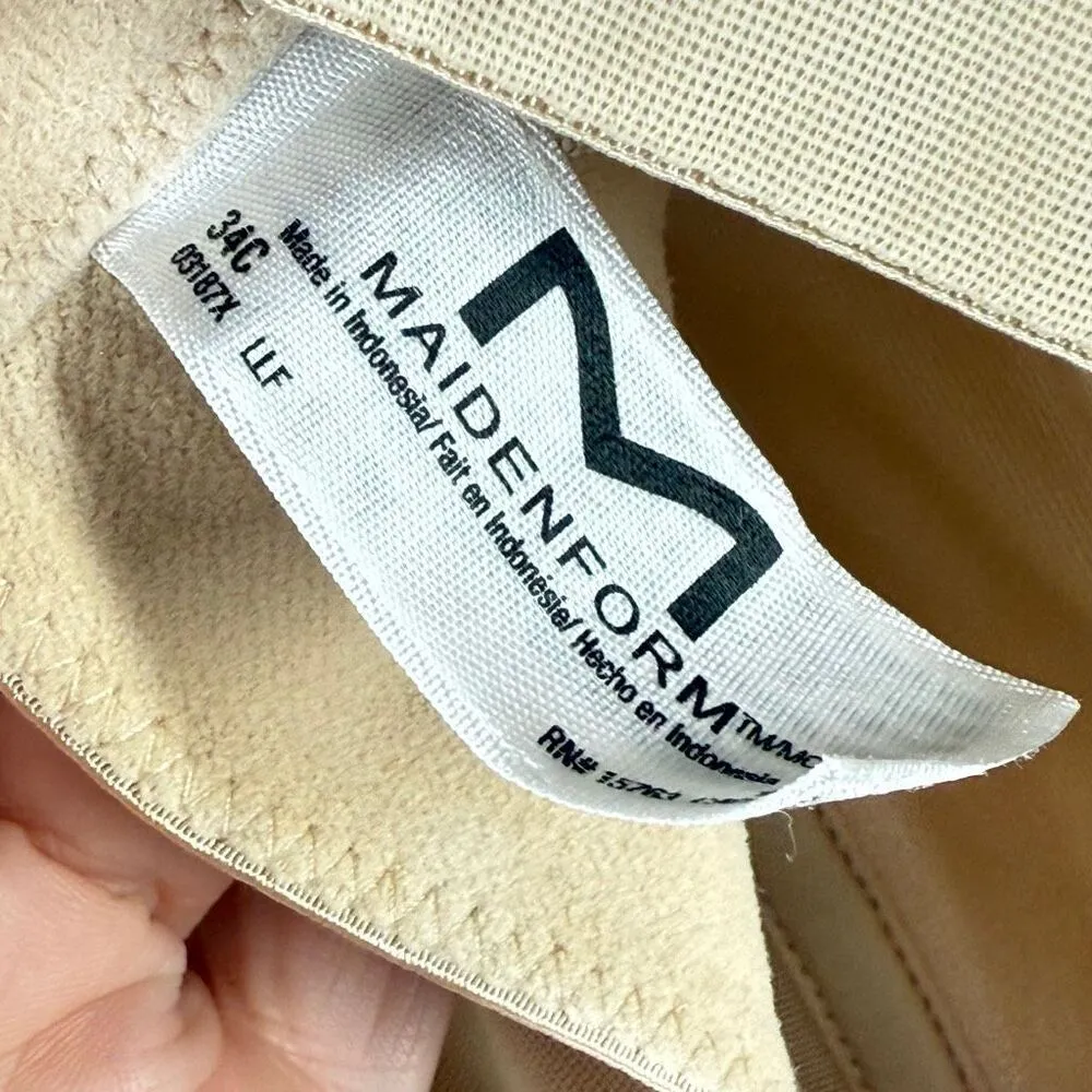 Maidenform Tummy Control Shapewear Bodysuit Convertible Built-In Underwire Bra s - Image 4