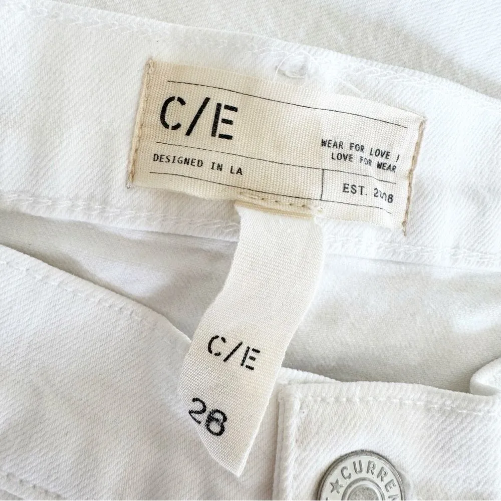 Current / Elliott The Arroyo Ultra High Mom Jean Pleated White Size 26 - Image 14