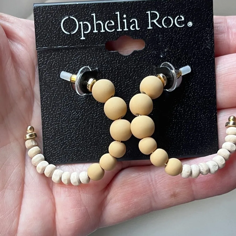 Ophelia Roe Open Hoop Beaded Earrings - Image 3