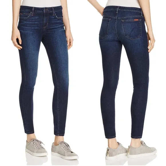 Joe’s • Skinny Ankle jeans mid rise Evelyn medium wash blue stretch cropped - Image 2