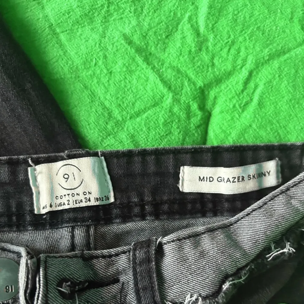 Sexy Y2K Grunge Mid Jeans Gray Size 2 - Image 2