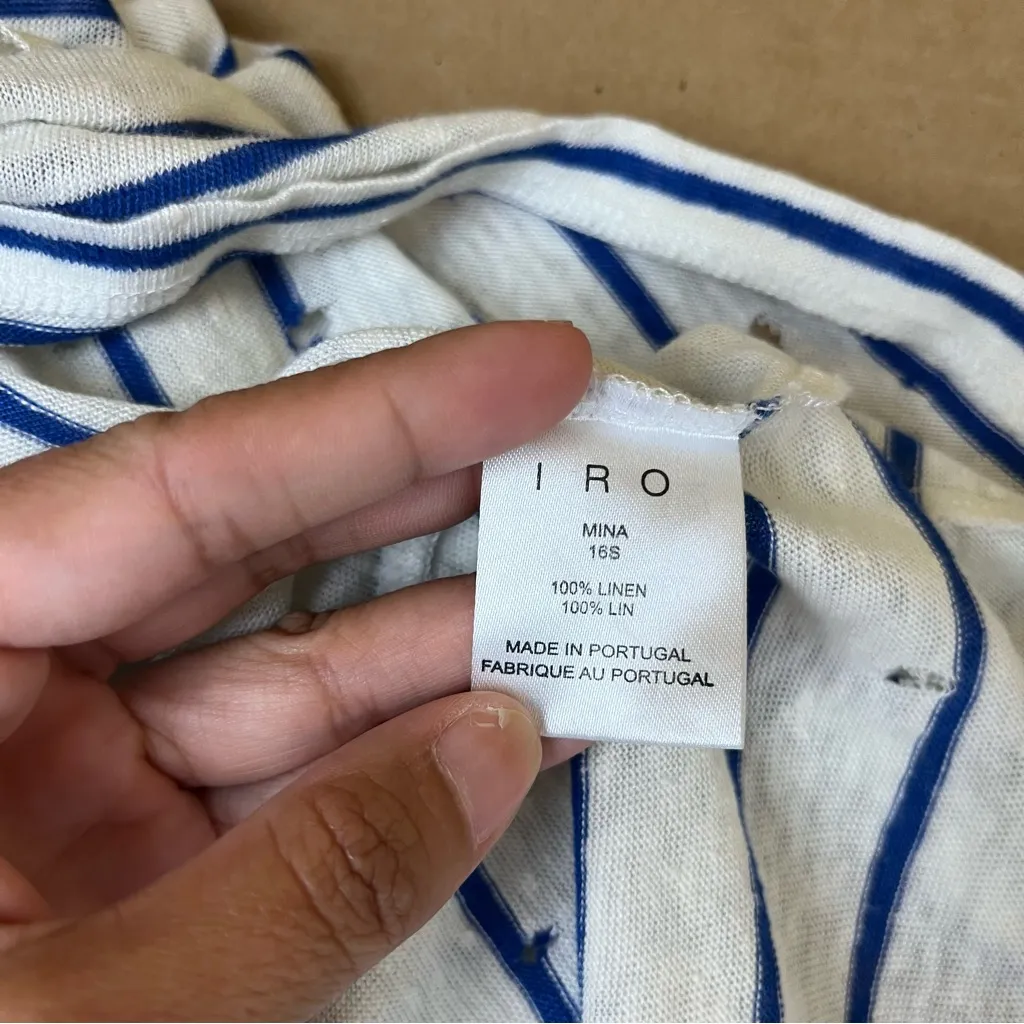 IRO Mina 100% Linen Distressed Tee - Image 8