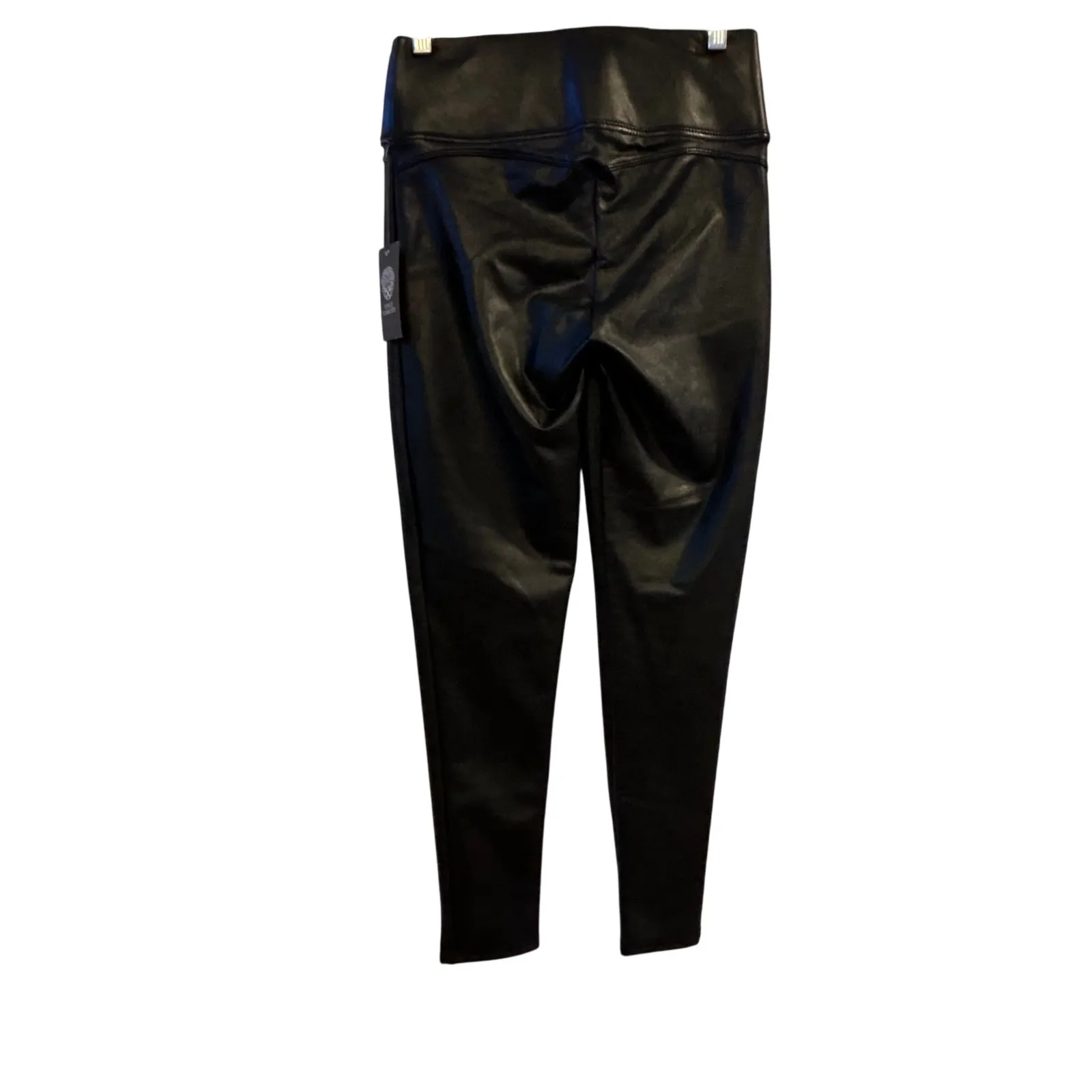 Vince Camuto Black Faux Leather Leggings Pants High Waist Stretch Womens Size S - Image 3