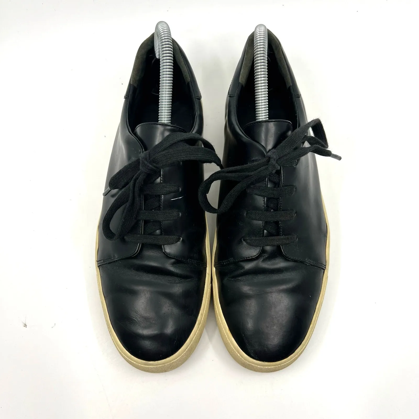 VINCE Bale Black Leather Sneakers Women's 8.5 US - Image 5