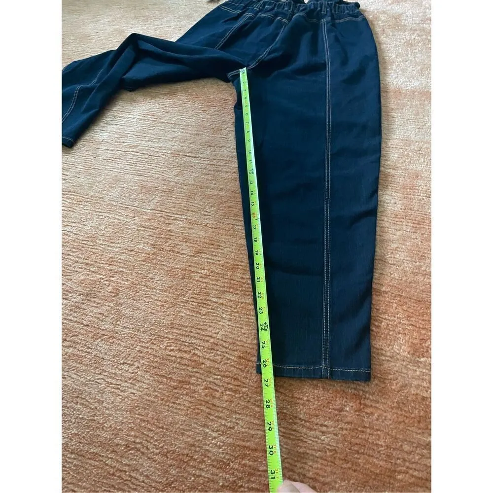 NWT VINTAGE AMERICA Jeans Pants Denim Paperbag Waist 80s Retro Size 12 Blue - Image 8