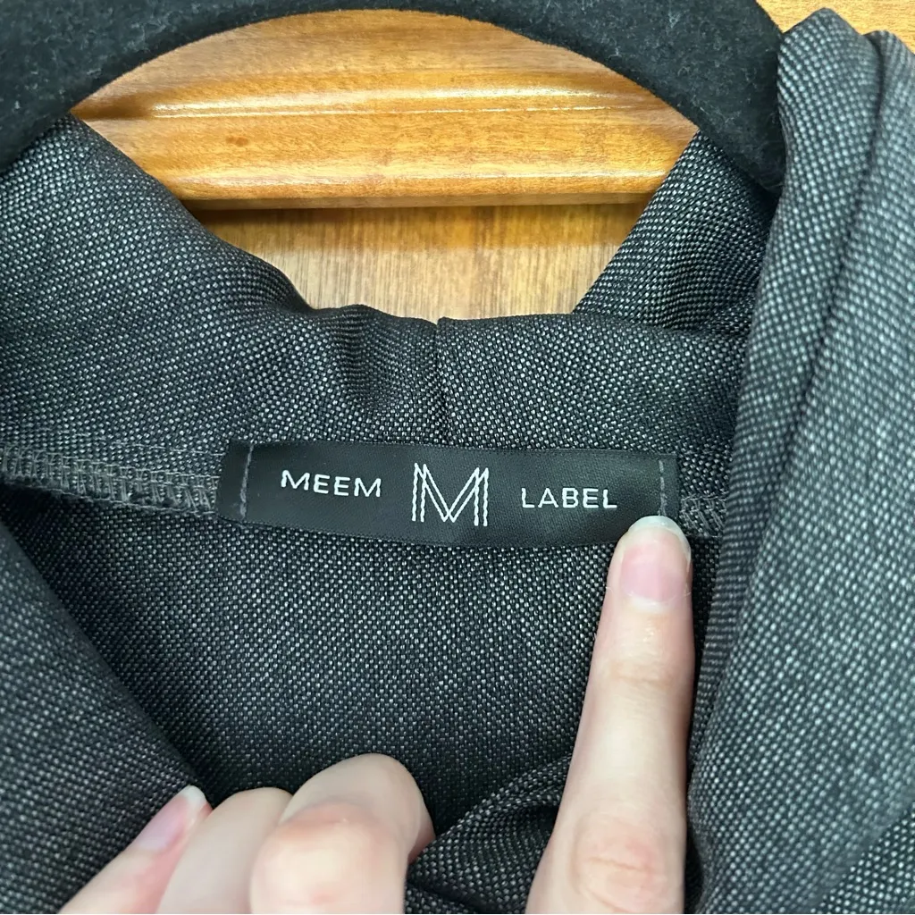 Meem Label Grey Pullover Hoodie Dress One Size Gray Size undefined - Image 9