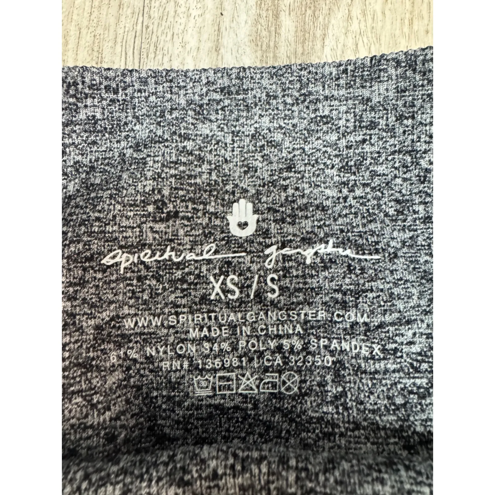 Spiritual Gangster High Waist Biker Shorts Heather‎ Gray XS/S Athletic - Image 4