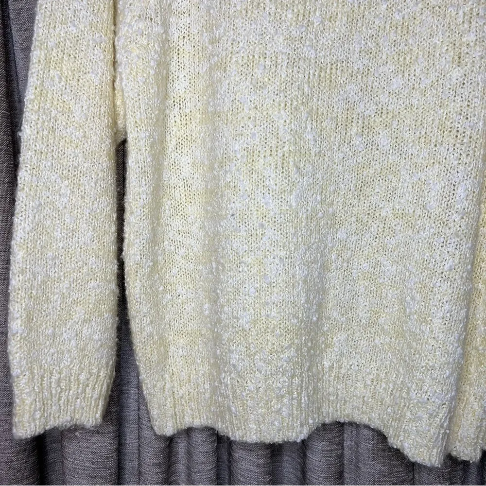 Vintage Pretense Yellow Boucle Pearl Button Cardigan Sweater Size 18W - Image 9