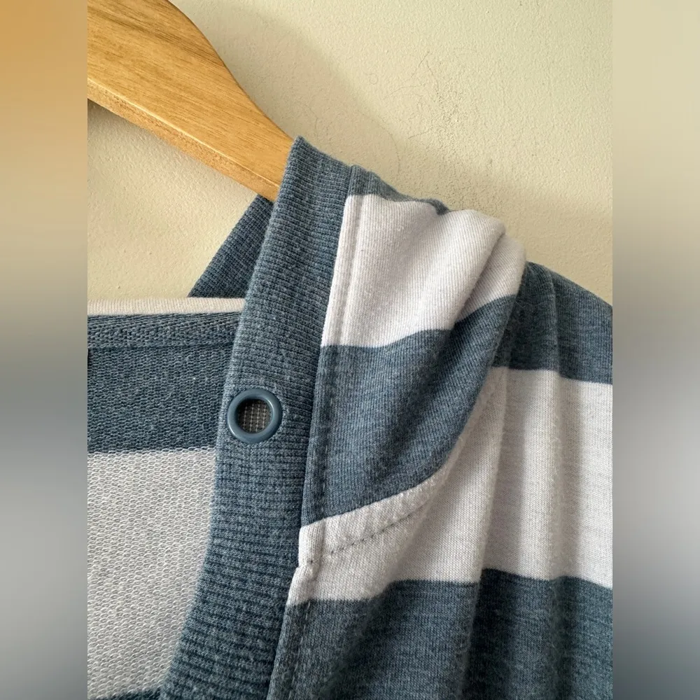 The Black Dog Blue and White Striped Hoodie Pullover - Image 6