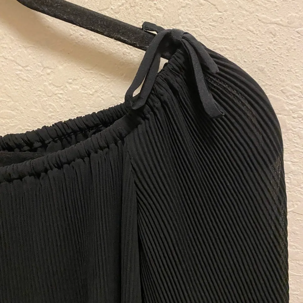 Aritzia Wilfred Black Talence Chiffon Off The Shoulder Blouse Size Small - Image 5