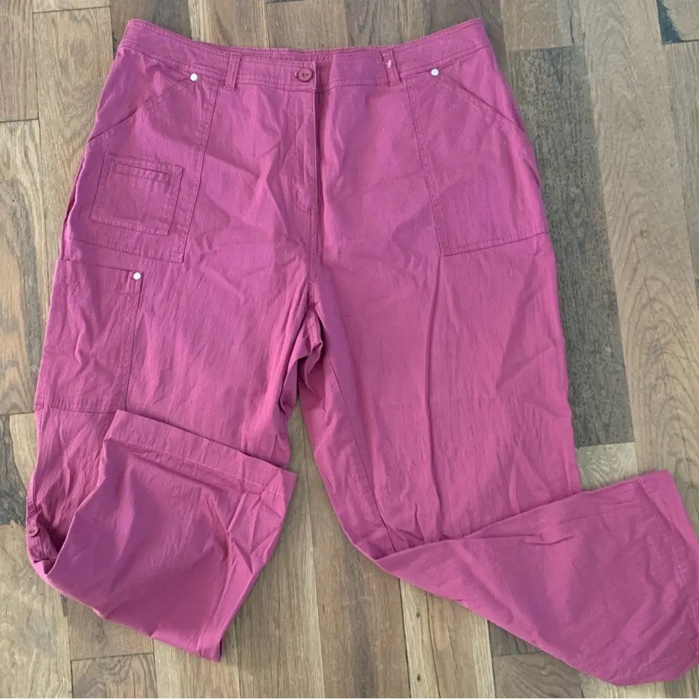Denim & Co Purple Cotton/Spandex Pants Size 1X - Image 8