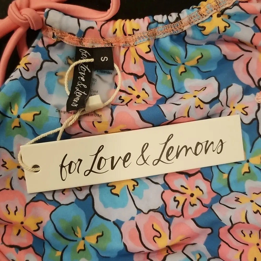 💕FOR LOVE AND LEMONS💕 Yasmin One-Piece Swimsuit ~ Blue Floral Print  Small NWT - Image 12